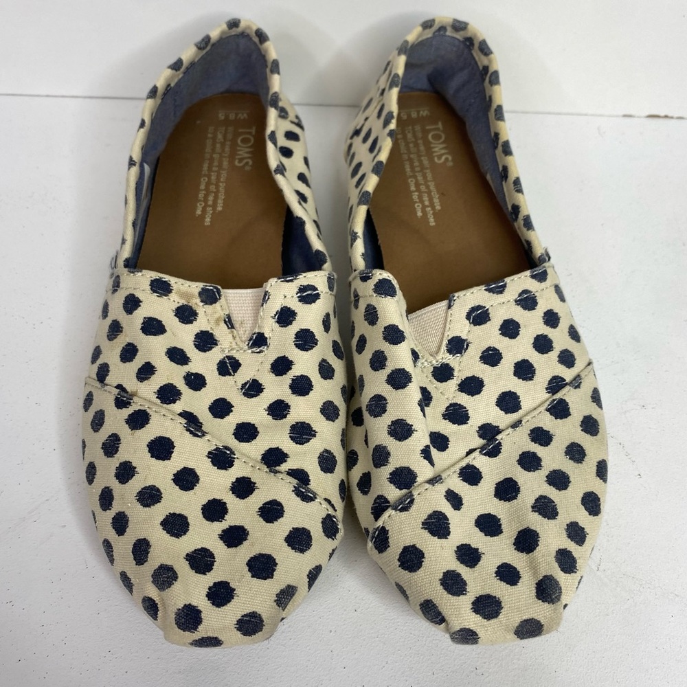 Toms Women's Polka Dot Slip On Shoe Size 8.5